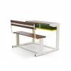 Brown & Green Mild Steel 2 Seater Dual Desk Classroom Bench Manufacturers, Suppliers in Kanpur