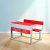 Mild Steel 2 Seater Dual Desk Red Color Rectangular Primary School Desk Manufacturers, Suppliers in Kanpur
