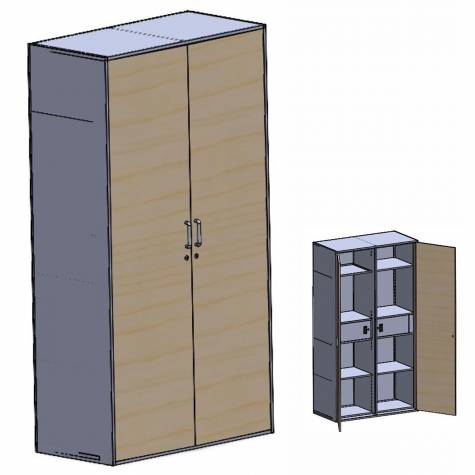 School Dormitory Bedroom Furniture Wooden Cupboard With Shelves Hostel Wall Cupboard Manufacturers, Suppliers in Kanpur