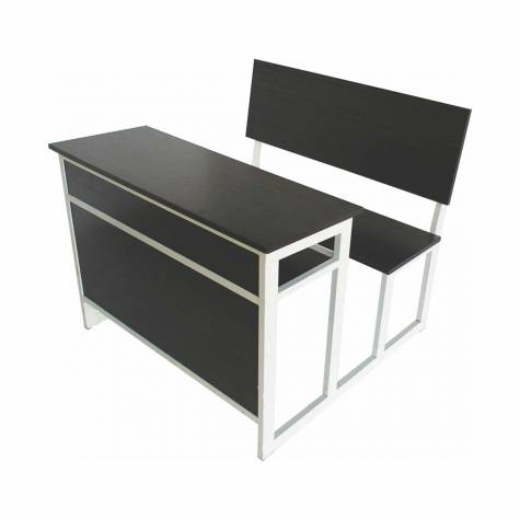 Wooden 2 Seater Brown School Furniture Desk And Chair Double School Table And Bench Manufacturers, Suppliers in Kanpur